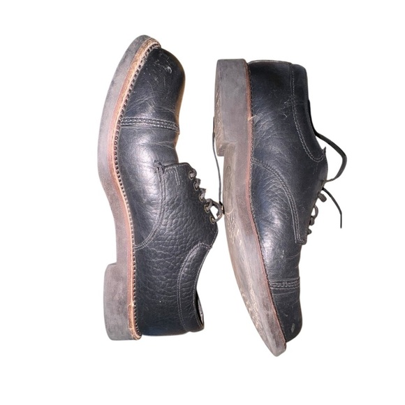 HS Trask Brown Authentic Bison Leather Oxford Dress Shoes 11 - Picture 4 of 14